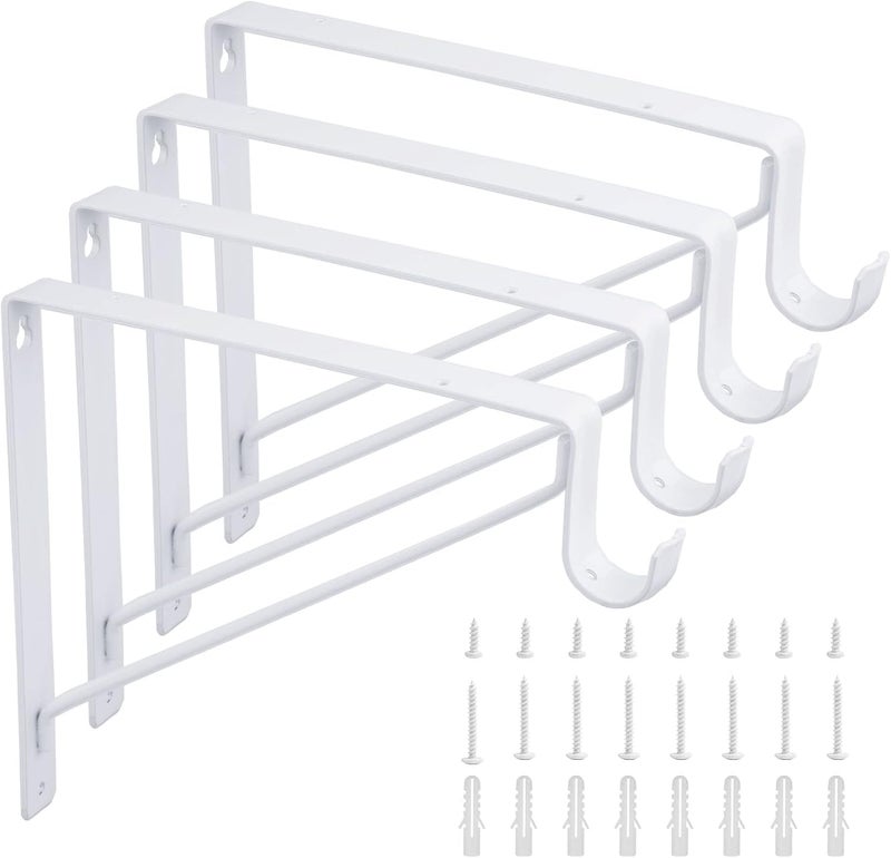 LANMIERT Heavy Duty Closet Rod Bracket 10.8”x10.8” Closet Rod Holders Support Right Angle Closet Shelf Bracket for Revive Your Sagging Rod - Image 1